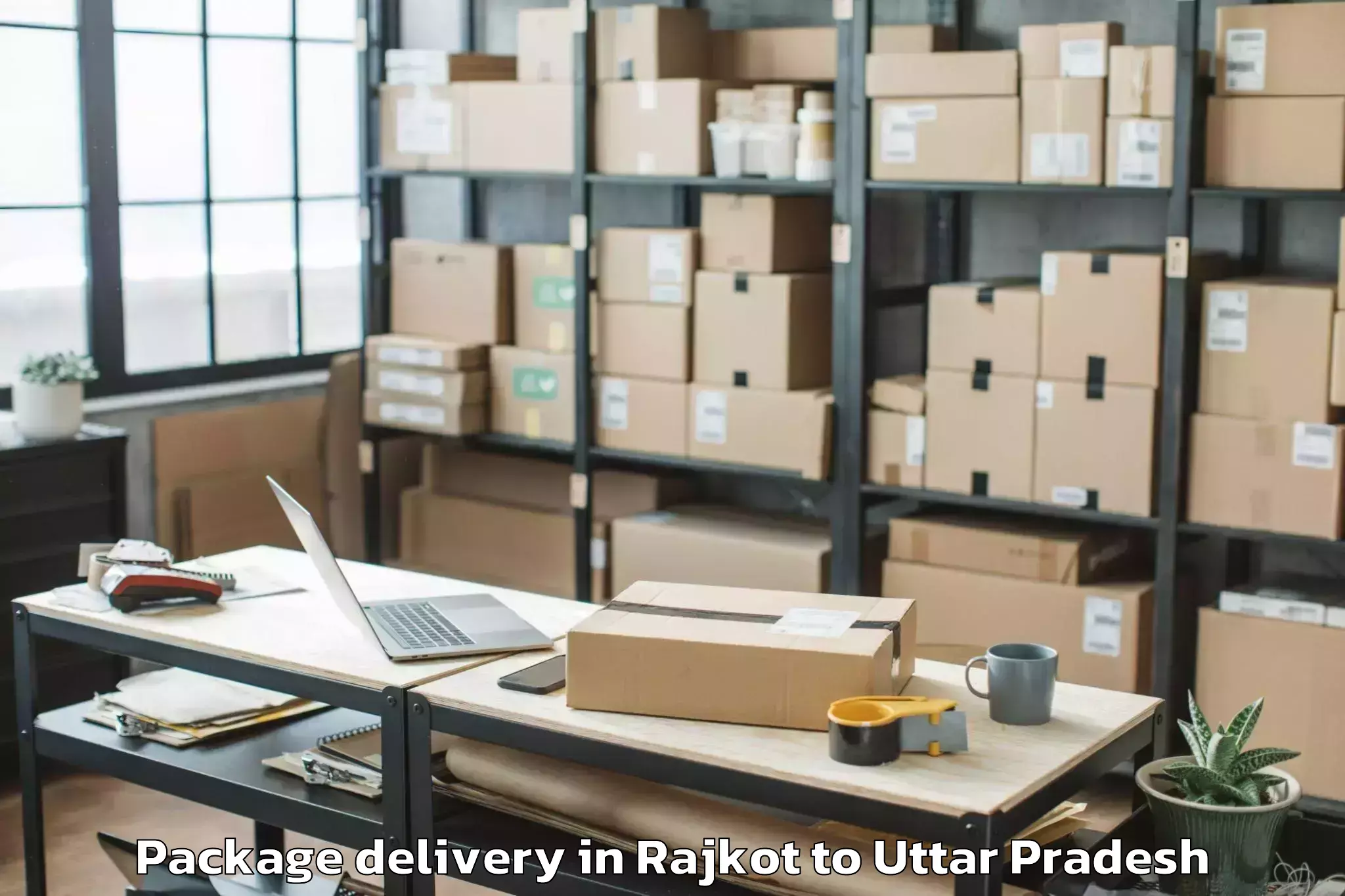 Hassle-Free Rajkot to Etah Package Delivery